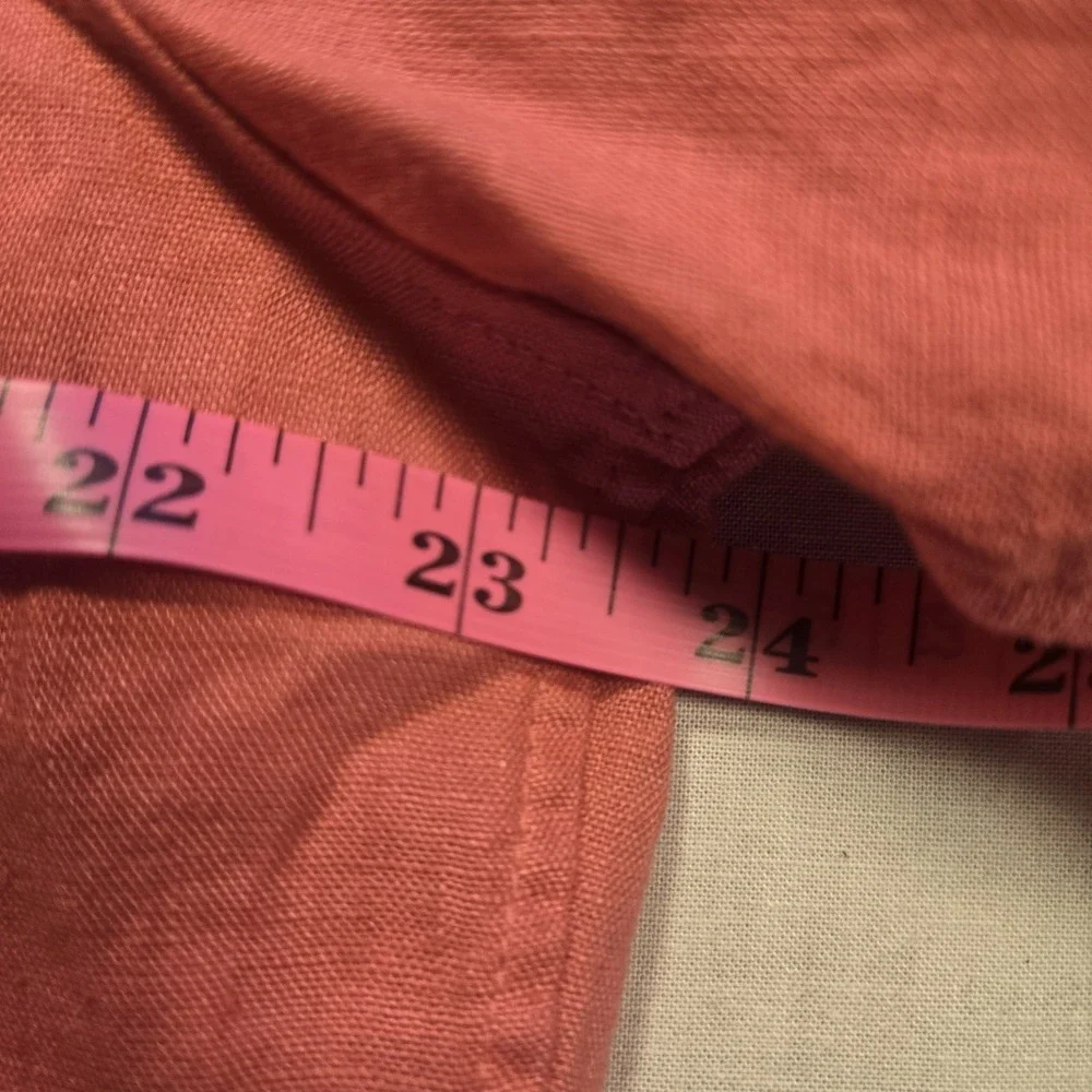 NWT Vince Men's Cotton/Linen Short Sleeve Shirt Red Size Large